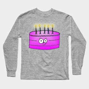 Happy Birthday Cake Doodle Long Sleeve T-Shirt